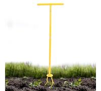 Hand Tiller Garden Tool, Detachable Rotary Cultivator Hoe with Ergonomic Handle, Manual Soil Loosening and Weeding Tools Flower Beds Shrubs Bushes, Heavy-Duty Gardening Tool Home