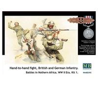 Glow2B Figurines Combat au corps à corps infanterie britannique et allemande Afrique du Nord 1:35