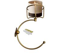 Hand Towel Holder 6.5x3.62x8.46 inches | Hand Towel Hook with Vintage Candle Holder | Wall Mounted Kitchen Hanger Rustic Handtowel Ring for Living Room, Bag & Small Vase