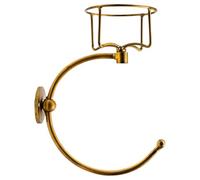 Hand Towel Holder, Vintage Wall Towel with Candle Stand, Rustic Elegant Decorative Rack for Bathroom, Kitchen, Hotel, and Home Decor, Space Saving, Purpose Design, Gold Color