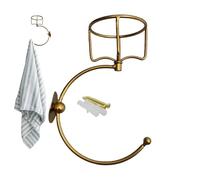 Hand Towel Rack - Hand Towel Holder | Hands T0wel Holder for Bathroom Wall | Wall Mounted Rustic Hands Towels Ring for Counter | Toilet & Entryways | Rustic Towels Ring with Candle Holders