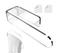 Hand Towel Rail - Acrylic U-Shape Bar, Self-Adhesive Holder, Space-Saving Bathroom and Kitchen Organizer | Wall-Mount Rack for Kitchens, Laundry Rooms, Bedrooms, RVs, Toilets