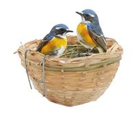 Hand Woven Bird Nest - Natural Cage Nest, Sleeping Nested with Material, Laying Nested with Design, Pet Accessory, Aviary Tool for Breeding View Tree Outdoor Garden Yard Patio Lawn