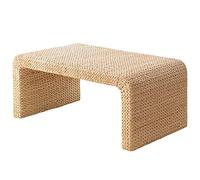 Hand-Woven Rattan Bay Window Low Table Simple Floor-Standing Small Table in The Living Room Balcony Straight Leg m