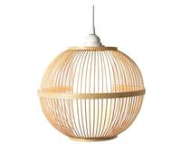Hand-Woven Rattan Pendant Light Chandelier | Chinese Style Hanging Lamp Fixture for Restaurant Tea Room Bedroom Living Room(32cm)