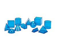 hand2mind Blue Power Lot de 12 solides géométriques