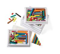 Hand2mind - Jeu de 6 b tons de comptage en bois avec plateaux - Jeu de math matiques Montessori - Jeu de comptage - Jeu de fractions - Jeu de nom