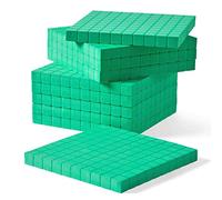 hand2mind Lot de 10 assiettes plates en mousse verte pour enfants de 8 à 11 ans, apprentissage de la valeur, des concepts de nombres et de comptage, manutention de mathématiques à la maison, fournitures de mathématiques élémentaires (lot de 10)