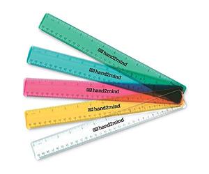 hand2mind Lot de 10 règles incassables, en plastique transparent, 30,5 cm