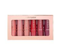 Handaiyan Ensemble De Rouge À Lèvres Hexagonal Mat Longue Durée Imperméable À L'eau Résistant À La Sueur Antiadhésif Mat Rouge À Lèvres Ensemble De Rouge À Lèvres.10498-Set.