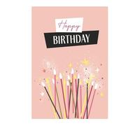 Handarbeit - Lieblingsladen 1 carte d'anniversaire de qualité supérieure Happy Birthday - 18 x 12 cm - Carte pliante avec 1 enveloppe blanche - Carte d'anniversaire - Cartes de vœux Happy Birthday