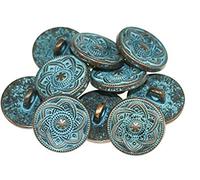 Handarbeit-Lieblingsladen Handarbeit-Lieblingsladen Lot de 10 boutons ronds en alliage de zinc avec armoiries argentées antiques 15 mm