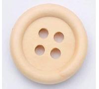Handarbeit-Lieblingsladen Lot de 10 Boutons en Bois Ronds de 25 mm Marron Clair