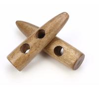 Handarbeit - Lieblingsladen Lot de 12 boutons à bascule marron café clair 30 mm 2 trous en forme de coin Boutons allongés pour coudre et bricoler - Boutons de veste, Boutons manteau