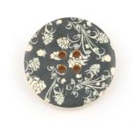 Handarbeit-Lieblingsladen Lot de 15 Boutons en Bois de 30 mm avec Motif Floral XXL à 4 Trous