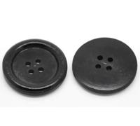 Handarbeit-Lieblingsladen Lot de 30 boutons en bois noirs, noirs, 30 mm, 4 trous, à coudre, à bricoler, pour le scrapbooking, les manteaux, les vestes, les décorations