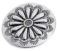 Handarbeit-Lieblingsladen Lot de 5 boutons à œillets ronds en métal - 30 mm - Argenté