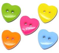 Handarbeit-Lieblingsladen Lot de 50 boutons en acrylique de qualité supérieure - 2 trous - 14 x 15 mm - Pour coudre - Pour vêtements d'enfants