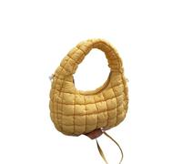 Handbag Solid Color Mini Pleated Cloud Bags Simple Versatile Single Shoulder Crossbody(Yellow)