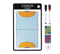 Handball Coa- Board - Planche de handball magnétique - Porte-bloc double face pour Coa-Ching, tableau de marquage sec portable avec terrain complet et demi-terrain pour handball, Coa-Ching