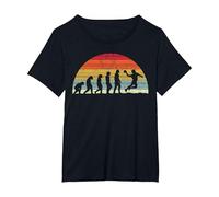 Handball Evolution - Evolution of Man Ball Sports T-Shirt, Femme Grandes Tailles, Noir, 4X