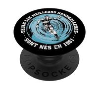 Handballeur Handball Anniversaire né en 1981 French Handball PopSockets PopGrip Adhésif