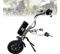 Handbike Électrique pour Fauteuils Roulants 500W Extracteur De Fauteuil Roulant, Kit De Conversion De Fauteuil Roulant Électrique, 48 V 15 Ah/17 Ah Batterie, 3 Vitesses/Avec Feu Avant + Syst