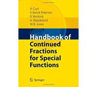 Handbook Of Continued Fractions For Special Functions