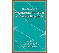 Handbook of Measurement Issues in Family Research Sandra L. Hofferth (Auteur)