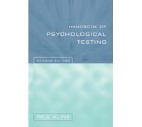 Handbook of Psychological Testing by Paul Kline Paperback Book Paul Kline (Auteur)