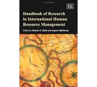 Handbook Of Research In International Human Resource Management Elgar Original Reference