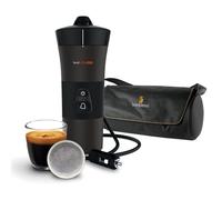 Handcoffee Auto Set 21002 - Coffret cafetière portable 12V pour voiture | Cafetière 12V allume-cigare - Dosettes souples compatibles Senseo® - Café court ou long - Sac de transport et tasse inclus