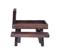 Handcraft Table à manger en bois naturel pour hamster Motif écureuils