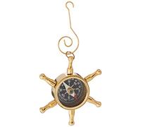 Handcrafted Nautical Decor Roue de Bateau en Laiton Boussole Nautique Décoration de Sapin de Noël - Nautique Décoration d'arbre de Noël