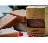 Handcrafted Savon With Natural, Soothing Herbs Of Frosted Berries Pinacolada, Moisturized Skin - Traditional Ayurvedic Herbal Fresh Body Savon Bars For Men & Women, All Skin Types - 100g
