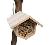 Handcrafted Wooden masonBee House HexagonaHoney Bee Hive Hexagonal Beehive