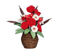 Handcrafts Pots de fleurs, centre de bureau, figurine pour améliorer la décoration intérieure et extérieure de la maison de poupée, jeux de rôle pour enfants, arrangement floral artificiel délicat