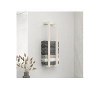 Handdoekenrek 23x18x90 cm massief grenenhout wit822398