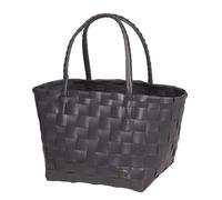 Handed By Sac de Courses Paris Gris Foncé Sac Panier Tressé Plastique Sac Gris