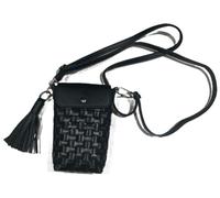 Handed By Scoop Sac à bandoulière avec bandoulière en polyuréthane et pompon Noir Taille XS