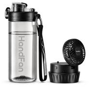 HandFan Bouteille d'eau de 591 ml avec ventilateur, USB-C, bouteilles de voyage rechargeables