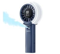 HandFan Ventilateur brumisateur amélioré avec écran LED - Ventilateur portable de refroidissement extrême avec pulvérisation de brume d'eau, flux d'air 50 % plus fort et plus silencieux, rechargeable
