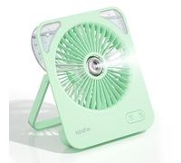 HandFan Ventilateur brumisateur de bureau portable, 4000 mAh, rechargeable, ventilateur de brume d'eau, ventilateur de table pliable pour la maison, le bureau, les voyages, la plage, l'extérieur (vert