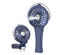 HandFan Ventilateur de poche, Portable, électrique, à batterie rechargeable par USB, Mise à niveau 34 ml, mini ventilateur pliable, avec réservoir d'eau, pour bureau, maison, voyage, camping, fête