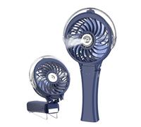 HandFan Ventilateur de poche, Portable, électrique, à batterie rechargeable par USB, Mise à niveau 34 ml, mini ventilateur pliable, avec réservoir d'eau, pour bureau, maison, voyage, camping, fête