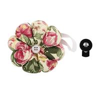 Handgelenk Nadelkissen Sicher Praktisch Handsfree Hoch Effizient Langlebig Nadelkissen für Anfänger Studenten Mütter Premium Stoff Material 9 x 9cm Christmas Gifts (Pumpkin Needle (Pastoral Rose))