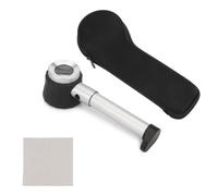 Handheld 10X Magnifier Loupe LED Optical Glass Magnifying Glass with Light Scale Magnifying Jeweler Jewelry Loupes with Measure Scale