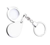 Handheld 30X Eye Loupe Magnifier Glass - Compact Foldable Keychain Lens For Stamp Inspection & Jewelry Analysis Metal Keychain Magnifier