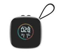 Handheld De La Qualité De L'air, Détecteur PM2.5,Small LED Afficher Un Testeur D'humidité avec Sangle | Outil Détection Poussière Polyvalent pour Les Aventures en Plein Air