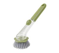 Handheld Dish Scrubber - Non Slip Dish Brush, Kitchen Brushes for Washing, Sink Pans Gear, Stoves Cleaning Tool with Soap Dispenser, Scrubber Device for Grease Removal and Deep Cleaning